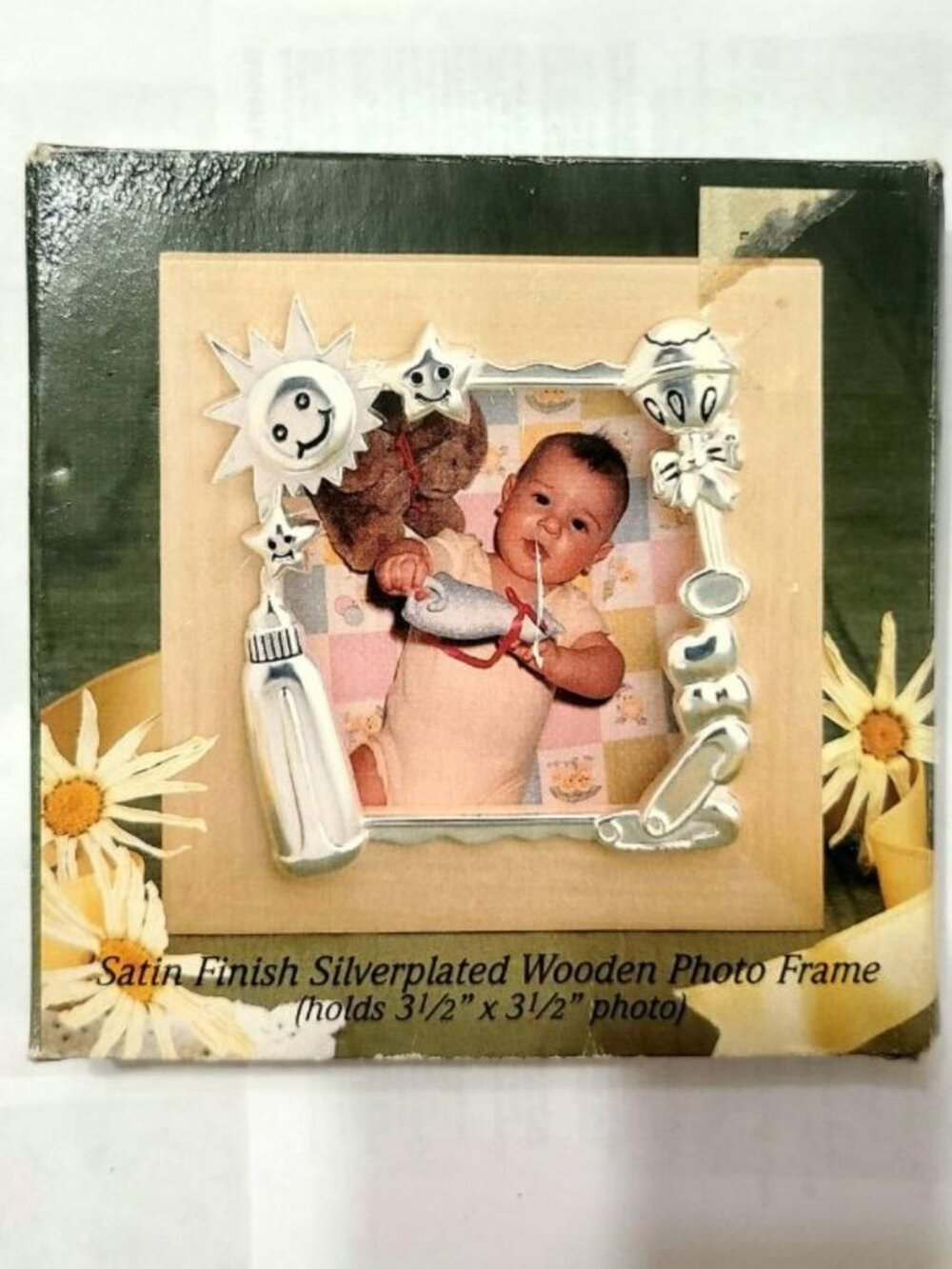 Silver‑Plated Wood Photo Frame